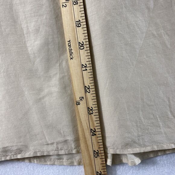 Coldwater Creek Top Womens PM 10-12 Tan Silk Blend Sleeveless Blouse 1/4 Zip‎ - Picture 6 of 9